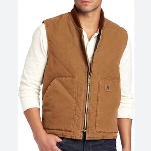 Carhartt V01 Arctic Quilt-Lined Duck Vest Brown XL Regular